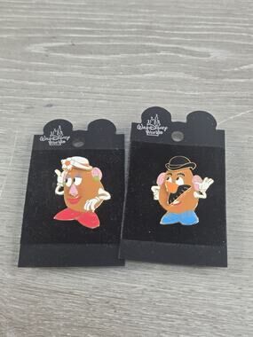 Disney Mr. & Mrs. Potato Head 3 Pin Set Toy Story 2002 / 6 Total Pins
